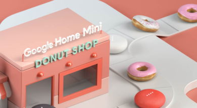 Google Home mini donut shop